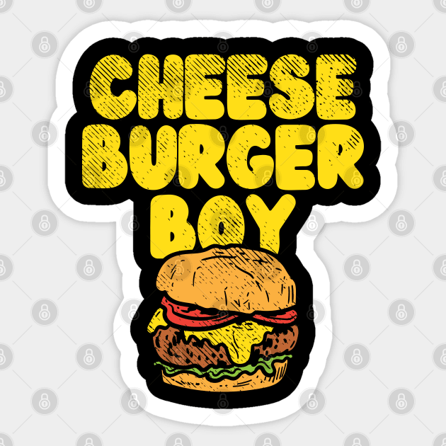 Cheese Burger Boy Sticker by maxdax